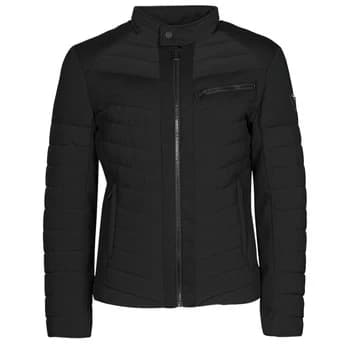 Guess STRETCH MIXED BIKER mens Jacket in Black - Sizes S,M,L,XL