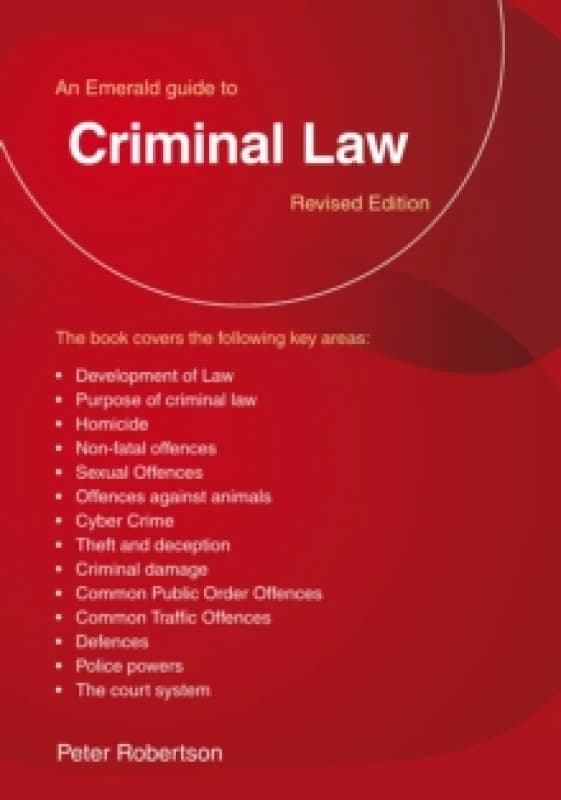 An Emerald Guide to Criminal Law. Paperback. By Peter Robinson Books
