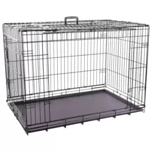 Flamingo Wire Cage With Sliding Door Xl 71.5X108X76cm - Black
