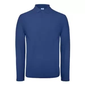 B&C ID.001 Mens Long Sleeve Polo (Pack Of 2) (4XL) (Regal Blue)