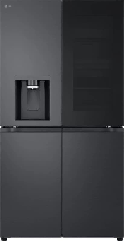 LG InstaView GMK960EV2E Total No Frost American Fridge Freezer - Essence Black Steel - E Rated