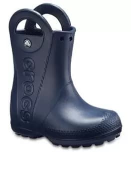 Crocs Handle It Wellington Boots - Navy, Size 6 Younger