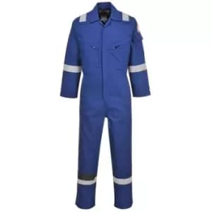 Portwest - FR28RBRM - sz M Flame Resistant Light Weight Anti-Static Coverall 280g - Royal Blue - Royal Blue
