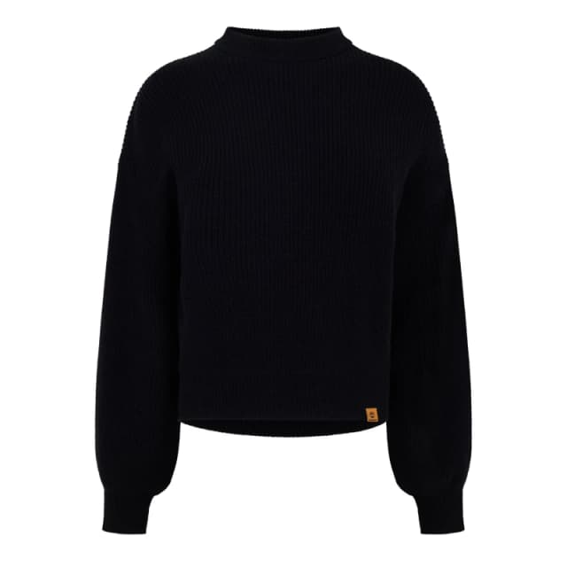 Timberland Womens Wool Blend Crew Sweater Crew Sweatshirt Black female 8 (XS)