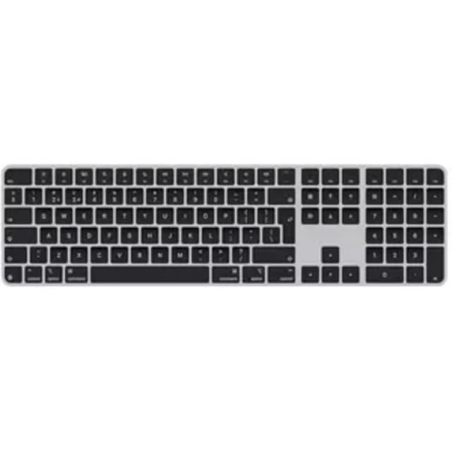 Magic Keyboard with Touch ID and Numeric Keypad for Mac models with Apple silicon - British English - Black Keys MXK83B/A Silver