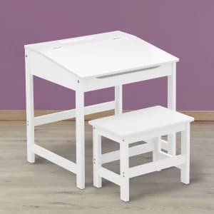 Premier Housewares Kids Desk & Stool - White