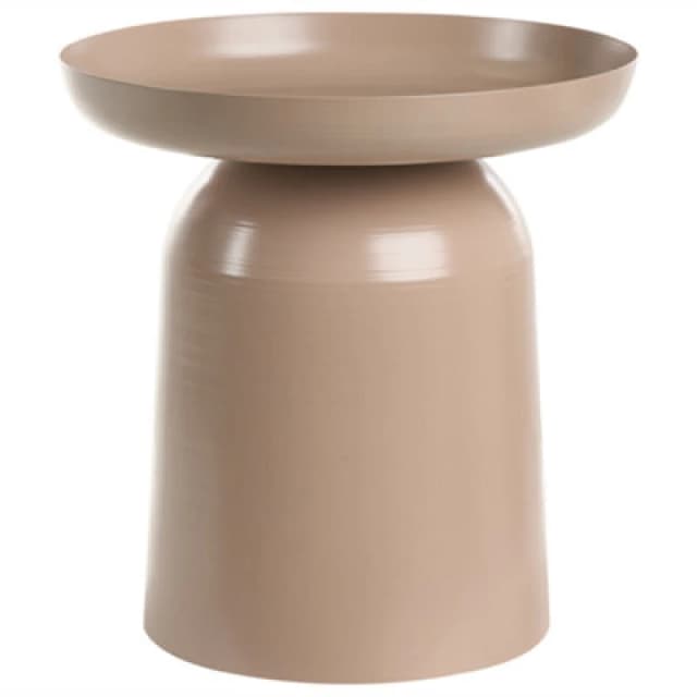 Beliani Side Table Torrens Metal Taupe