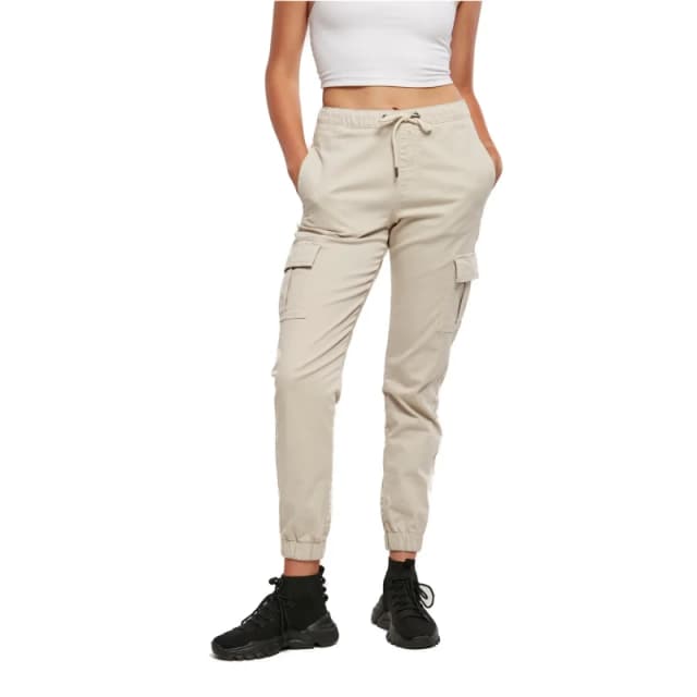 Urban Classics High-waisted comfortable cargo joggers For Her Urban Classics Blanc Female M
