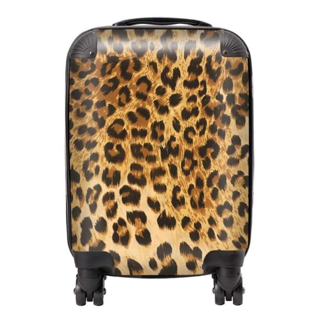 Warren Reed - Designer Wild Animal Pattern Suitcase in Brown Size: Large Brown Unisex Large