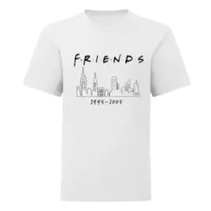 Friends Girls NYC Dates Cropped T-Shirt (11 Years) (White)