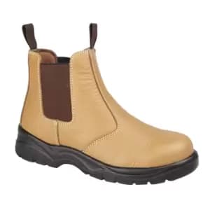 Grafters Mens Grain Leather Chelsea Safety Boots (11 UK) (Tan)