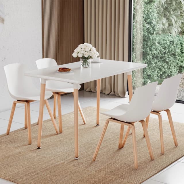 Lassic Vida Designs Batley 4 Seater Square Dining Table White unisex 4 Seater