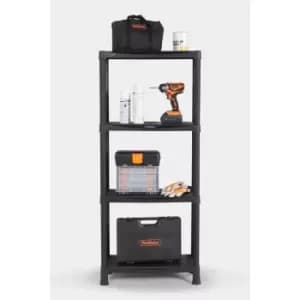 VonHaus 4-Tier Black Shelving Unit