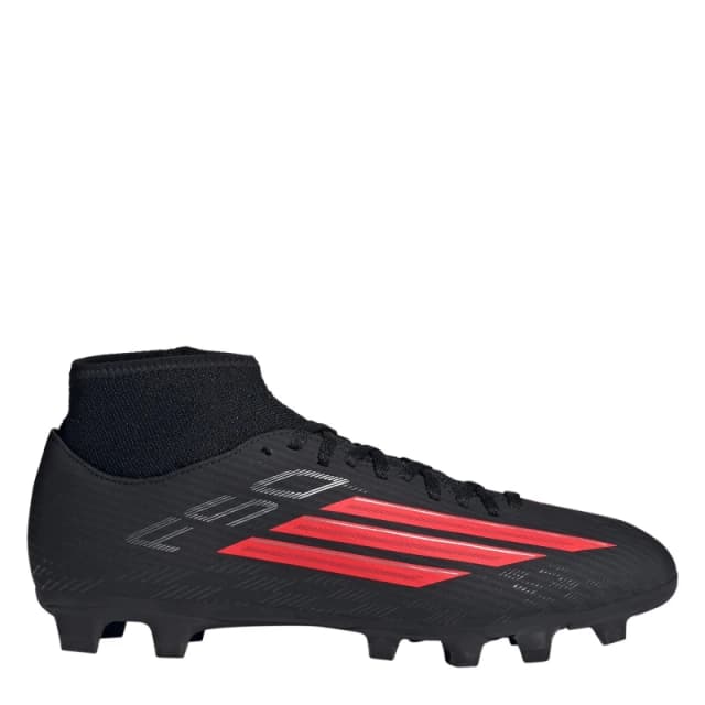 adidas Mens addias F50 Club Mid Cut Firm Ground Football Boots Black/Red male 6 (39.3)