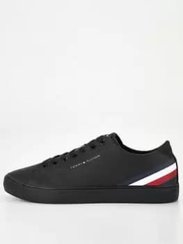 Tommy Hilfiger Th Hi Vulc Core Low Lth Stripes, Black, Size 41, Men
