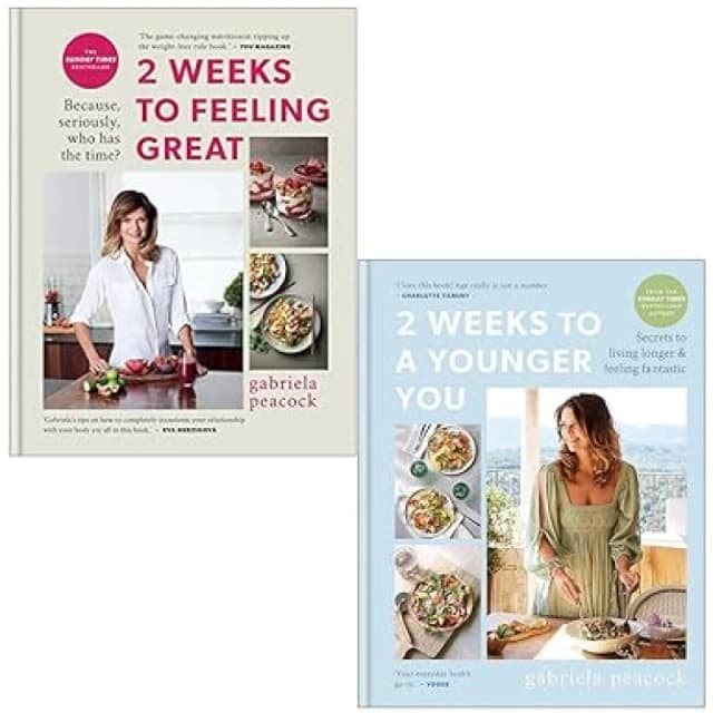Gabriela Peacock Collection 2 Books Set (2 Weeks to Feeling Great, 2 Weeks to a Younger You) Gabriela Peacock Books