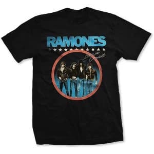 Ramones - Circle Photo Unisex Large T-Shirt - Black