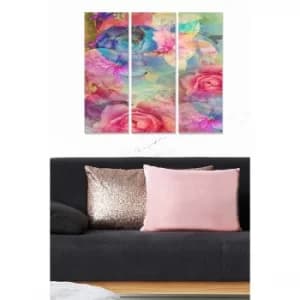 MDF29323317 Multicolor Decorative MDF Painting (3 Pieces)