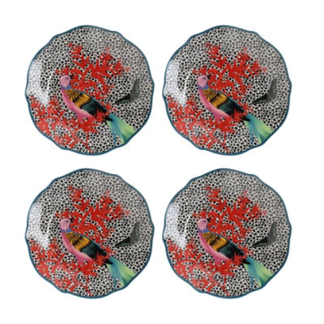 Mikasa Mikasa x Sarah Arnett Porcelain Side Plates, Set of 4, 19cm Blue