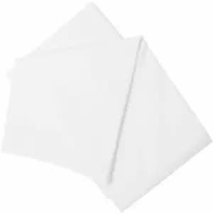 Belledorm Brushed Cotton Flat Sheet (Double) (White) - White