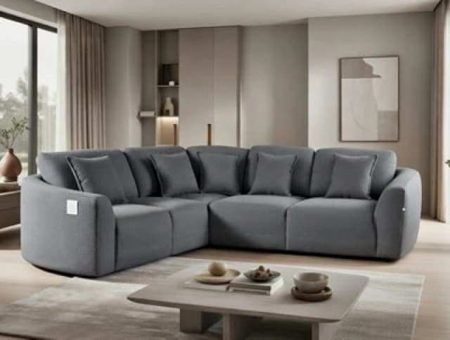 DS Living The Veneto 5 Seater Lounger Sofa In Dark Grey Or Cream