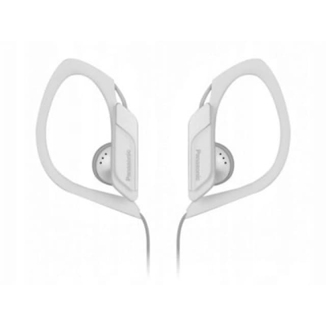 Panasonic Panasonic RP-HS34E Water/Sweat Resistant Adjustable In-Ear Sports Headphones in White White One Size Unisex 5025232768042