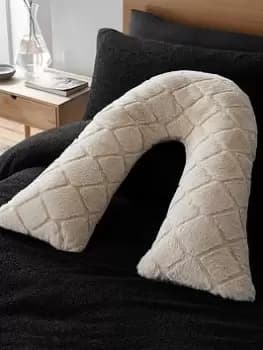 Catherine Lansfield Cosy Diamond Soft V Shaped Cushion
