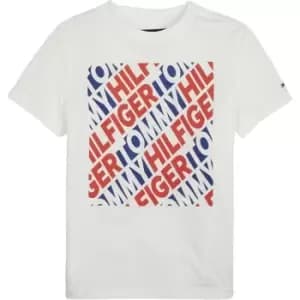 Tommy Hilfiger Boys Block Print T-Shirt - White