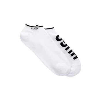 Hugo 2 Pack Label Low Cut Socks - Black