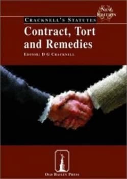 Contract Tort and Remedies by D. G Cracknell Paperback