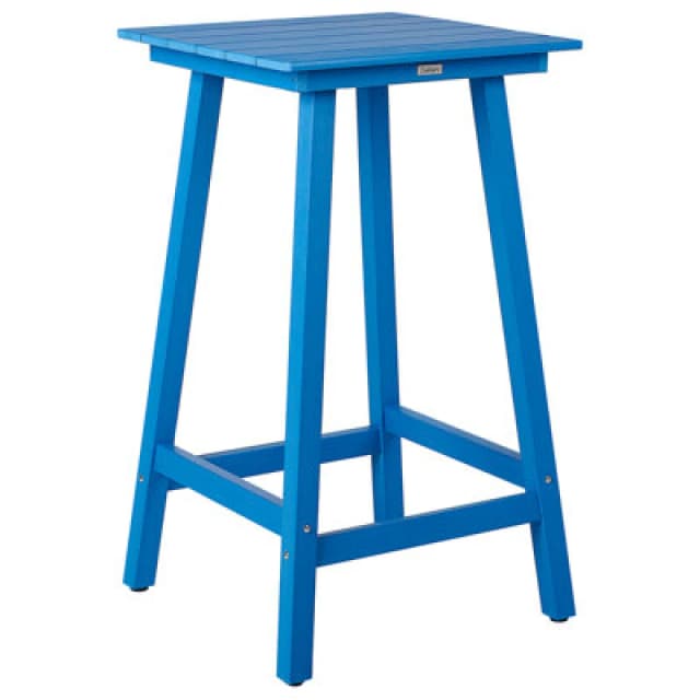 Beliani Garden Bar Table Adirondack 60 Cm 59cm Synthetic Material Blue