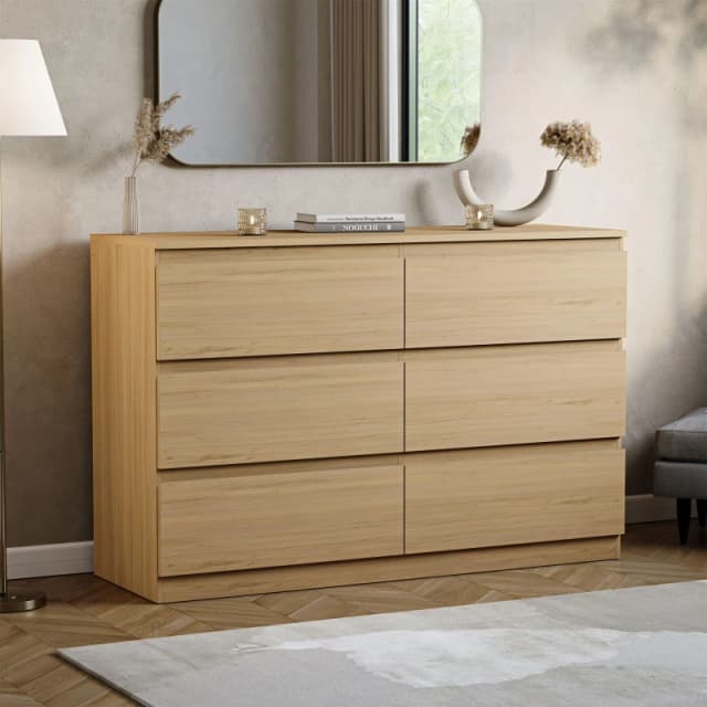 Lassic Vida Designs Denver 6 Drawer Chest Pine unisex 6 Drawer