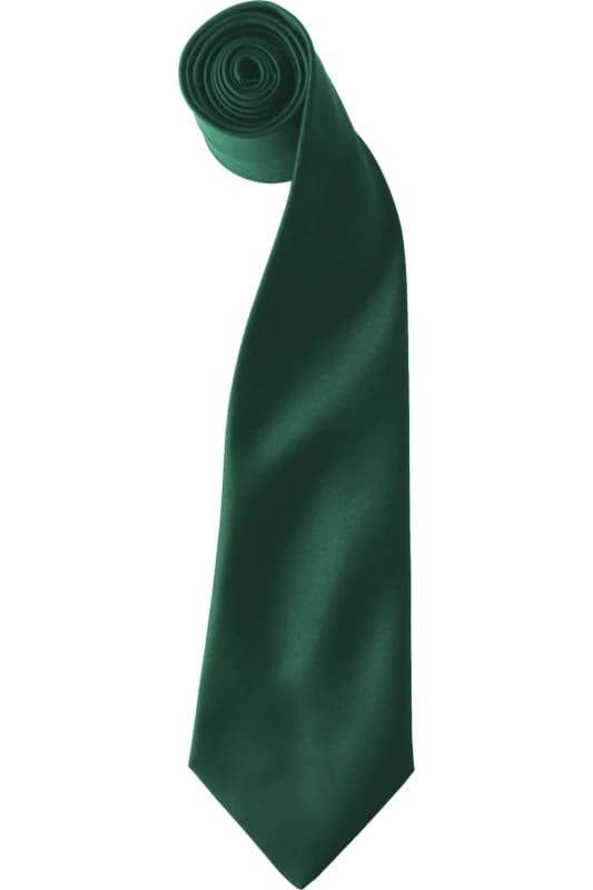Premier Premier Men Colours Satin Clip Tie Pack of 2 in Bottle Green Bottle Green One Size Male 5059269153830