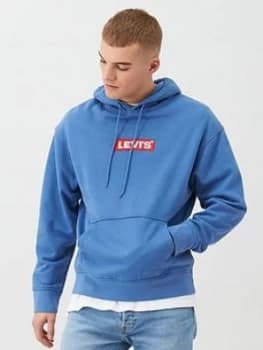 Levis Relaxed Graphic Logo Overhead Hoodie - Blue