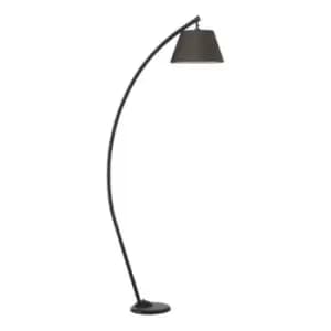 Onli Susi Arc Floor Lamp, Black Fabric Shade