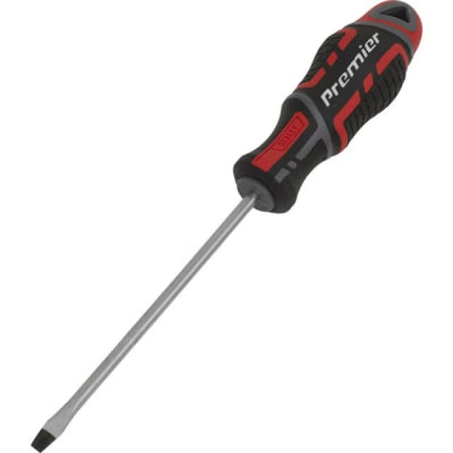 Loops PREMIUM Slotted 4 x 100mm Screwdriver - Ergonomic Soft Grip - Magnetic Tip Multi