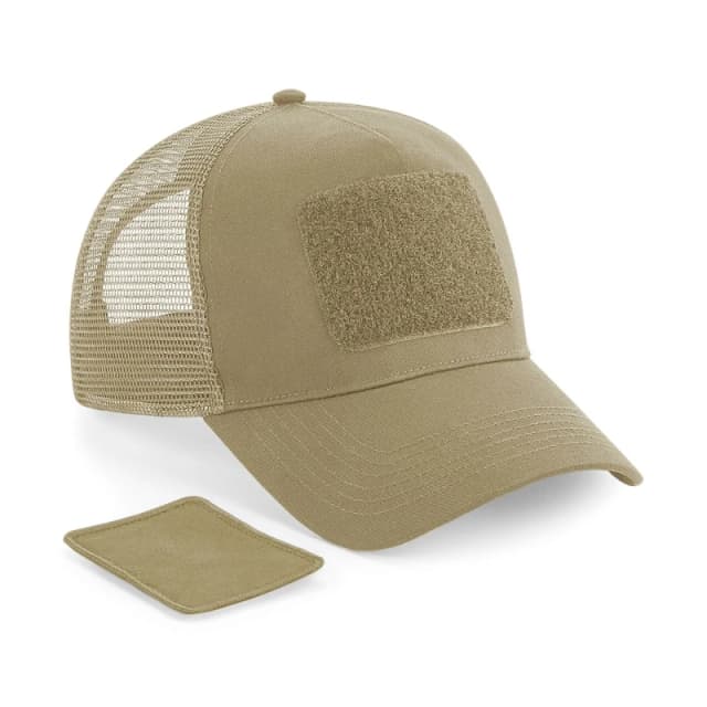 Beechfield Beechfield Men Patch Snapback Cap in Light Brown Light Brown One Size Male 5063470609871