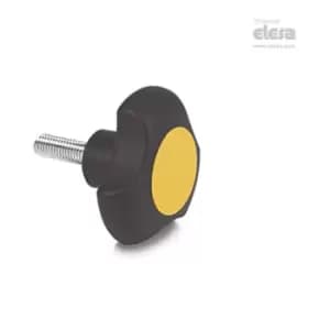 Elesa - Lobe knob-VTT.32-C-p-M6x35-C4 Yellow