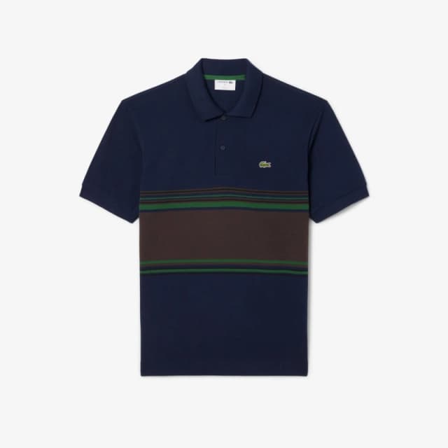 Lacoste Mens Short Sleeve Polo Shirt Navy Blue 166 male L