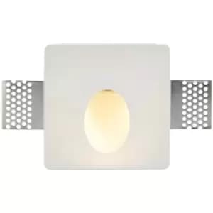 Saxby Lighting - Saxby Zeke - Recessed Wall Light Trimless Square 1.5W White Plaster