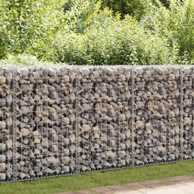 Vidaxl Gabion Wall With Covers Galvanised Steel 50X20X100 Cm