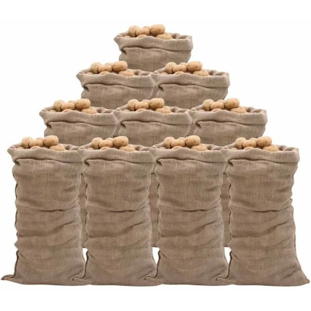 Vidaxl Jute Sacks 10 Pcs 65X135cm 100% Jute 220 Gsm, Brown 155780