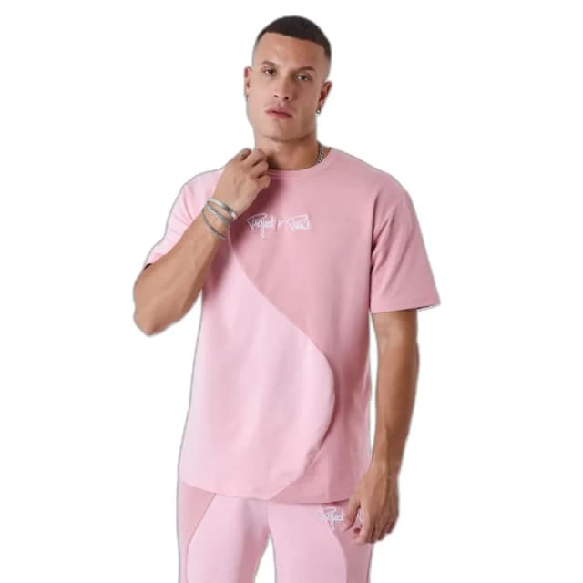 Project X Paris Two-tone wave style T-Shirt Project X Paris Rose Male XL