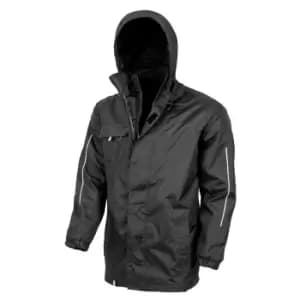 Result Core Mens Printable 3-In-1 Transit Jacket (L) (Black)