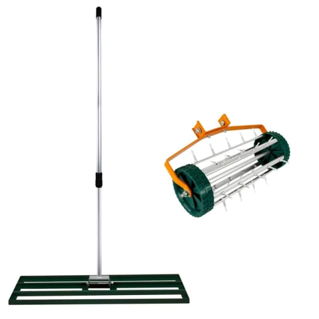 T-Mech 100cm Lawn Leveller & Aerator - Green 213845