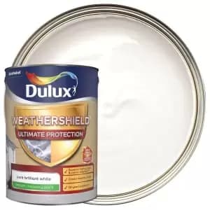 Dulux Weathershield Ultimate Protection Pure Brilliant White Smooth Masonry Paint 5L
