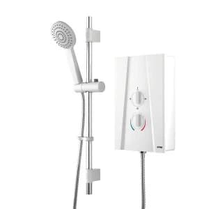 Wickes Hydro Plus Electric Shower and Adjustable Riser Kit - White 7.5kW