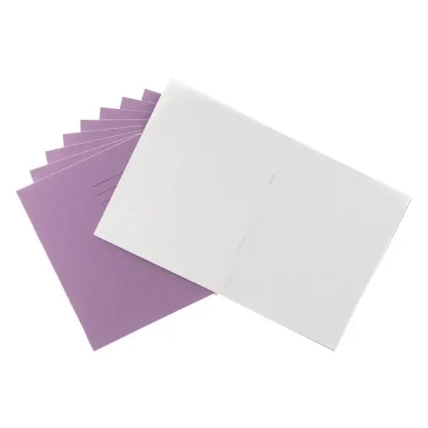 Classmates A4 Exercise Book 32 page, Top Half Plain / Bottom 13mm Ruled, Purple - Pack of 100