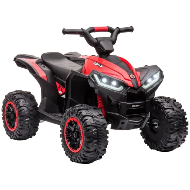 HOMCOM 12V Electric Quad Bikes for Kids Ride On Car ATV Toy for 3-5 Years Red - Red TJ Hughes 5056725547028