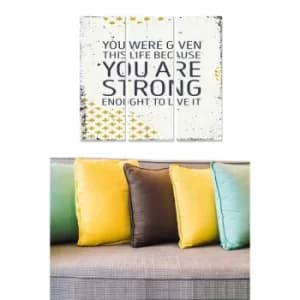 MDF312893732 Multicolor Decorative MDF Painting (3 Pieces)